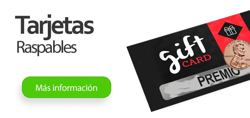 tarjetas raspables